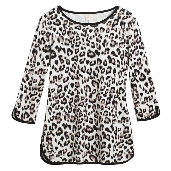 Chico’s Calm Leopard Torre Top. - Picture 3 of 5